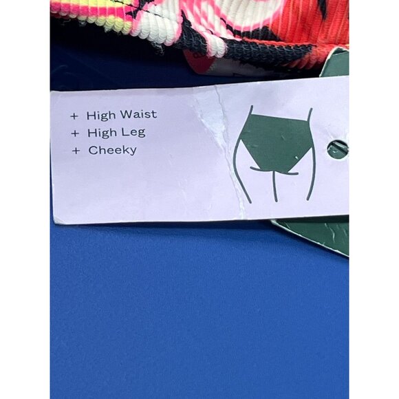 Wild Fable - Women's Ribbed High Waist High Leg Cheeky Bikini Bottom-Small(4-6) - Picture 11 of 13